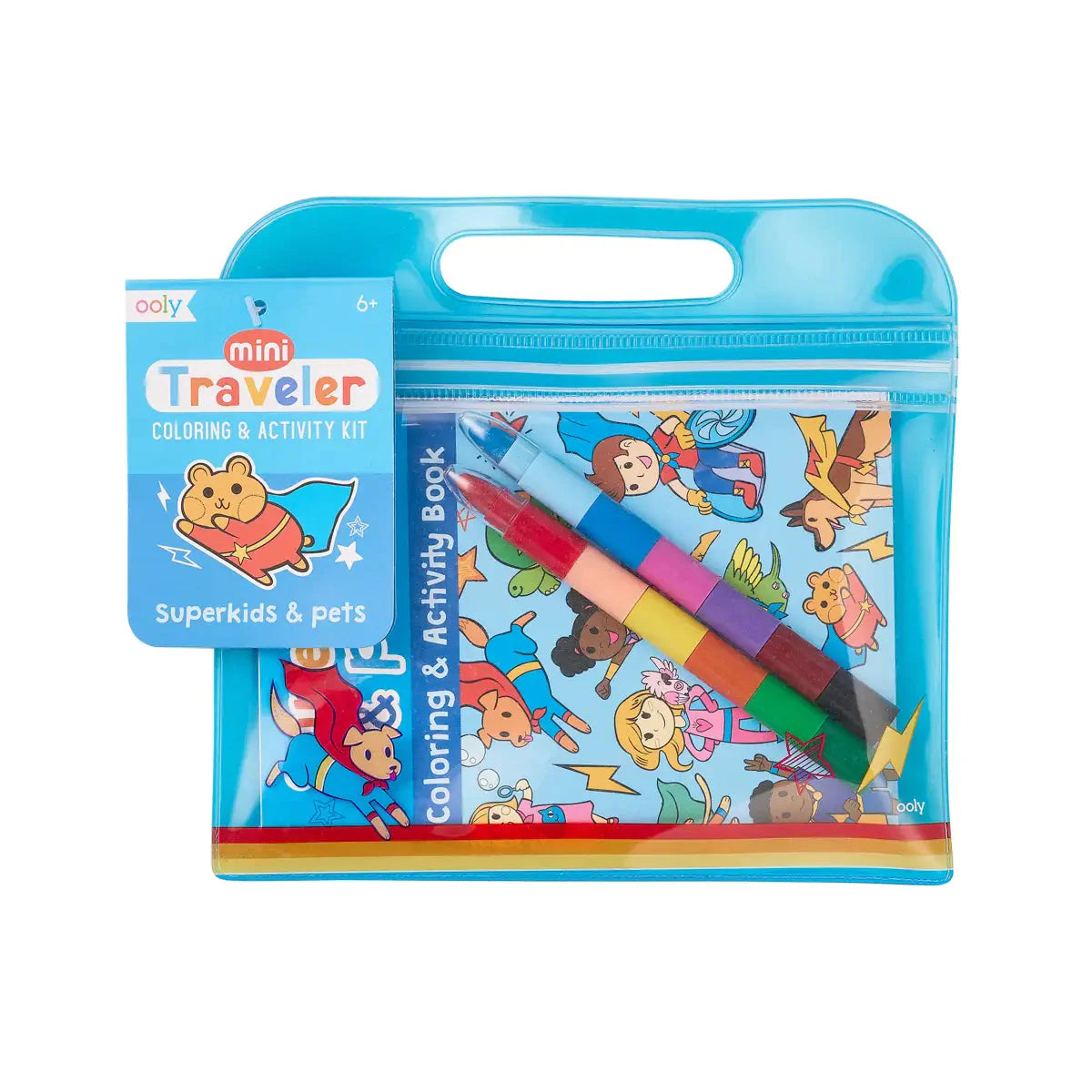 Ooly Mini Traveler Kit d'activités et de coloriage Amis de la jungle